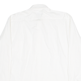 HB Mens Shirt White Striped Long Sleeve L