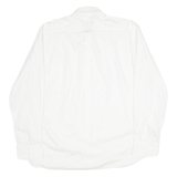 HB Mens Shirt White Striped Long Sleeve L