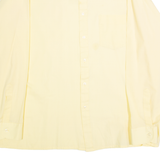 TOP SHIRT Mens Plain Shirt Yellow Long Sleeve L