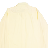 TOP SHIRT Mens Plain Shirt Yellow Long Sleeve L
