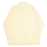 TOP SHIRT Mens Plain Shirt Yellow Long Sleeve L