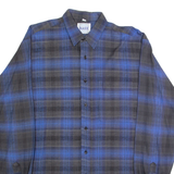 BASK Mens Shirt Blue Check Long Sleeve M