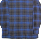 BASK Mens Shirt Blue Check Long Sleeve M