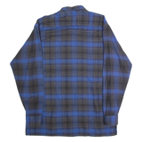 BASK Mens Shirt Blue Check Long Sleeve M