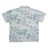 GIL BRET Mens Hawaiian Shirt Green Crazy Pattern XL