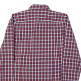 HUGO BOSS Mens Shirt Maroon Check Long Sleeve M