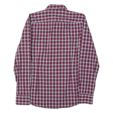 HUGO BOSS Mens Shirt Maroon Check Long Sleeve M