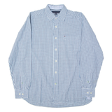 TOMMY HILFIGER Mens Shirt Blue 90s Camouflage Long Sleeve M
