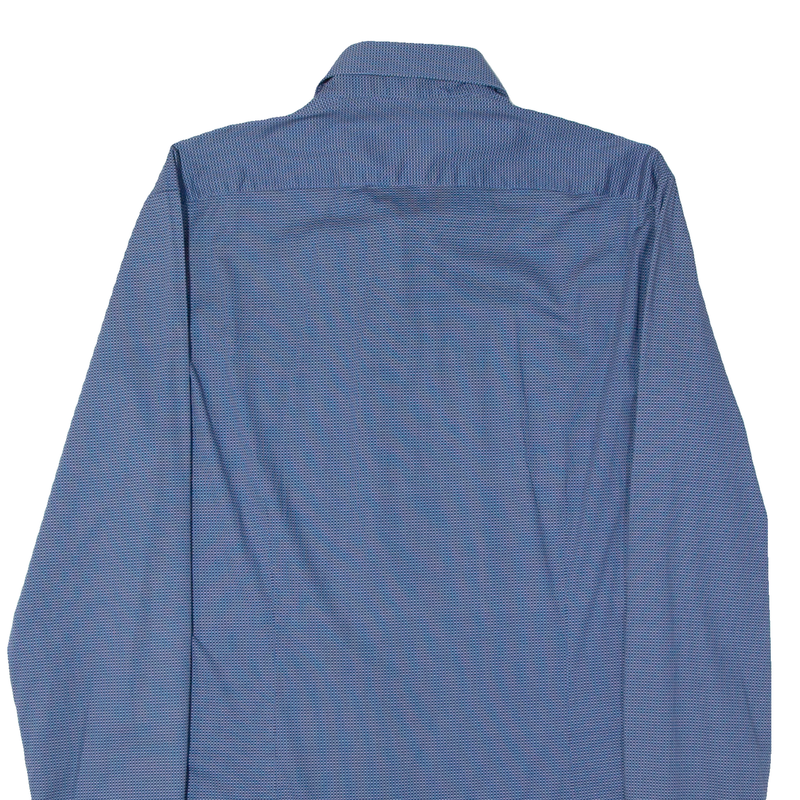 CALVIN KLEIN Slim Fit Mens Shirt Blue Check Long Sleeve M