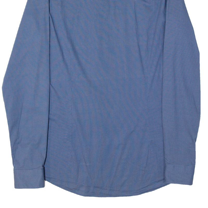 CALVIN KLEIN Slim Fit Mens Shirt Blue Check Long Sleeve M