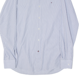 TOMMY HILFIGER Mens Shirt Blue 90s Check Long Sleeve L