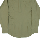 CALVIN KLEIN Slim Fit Mens Plain Shirt Green Long Sleeve S