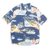 H&M Mens Hawaiian Shirt Blue Floral S
