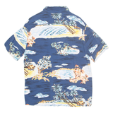 H&M Mens Hawaiian Shirt Blue Floral S