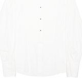DE FURSAC Mens Plain Shirt White Long Sleeve M