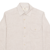 LINEA GATSBY Mens Plain Shirt Beige Long Sleeve XXS