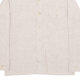 LINEA GATSBY Mens Plain Shirt Beige Long Sleeve XXS