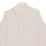 LINEA GATSBY Mens Plain Shirt Beige Long Sleeve XXS