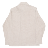 LINEA GATSBY Mens Plain Shirt Beige Long Sleeve XXS