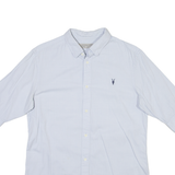 ALL SAINTS Mens Plain Shirt Blue S