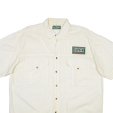 INSPIRED Mens Plain Shirt Cream L