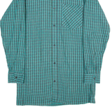 Tall Fit Mens Shirt Green Plaid Long Sleeve S