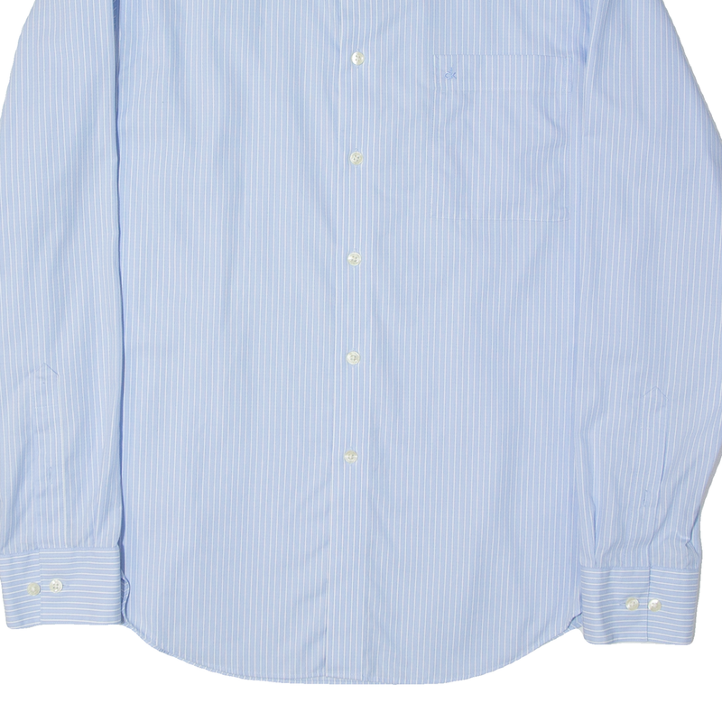 CALVIN KLEIN Slim Fit Mens Shirt Blue Striped Long Sleeve L