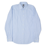 CALVIN KLEIN Slim Fit Mens Shirt Blue Striped Long Sleeve L