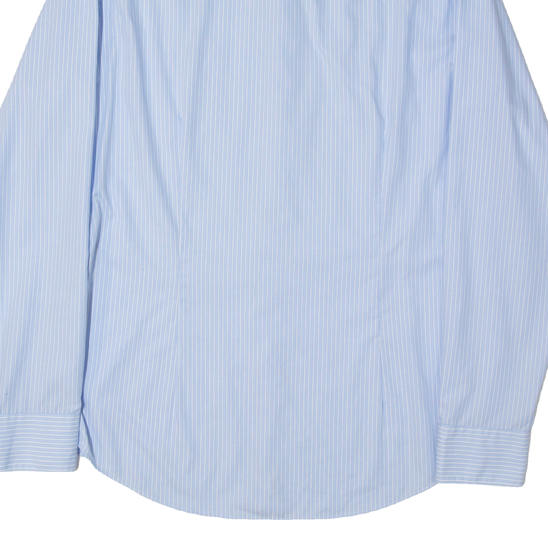 CALVIN KLEIN Slim Fit Mens Shirt Blue Striped Long Sleeve L