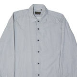 ANTONY MORATO Slim Fit Mens Shirt White Crazy Pattern Long Sleeve 3XL