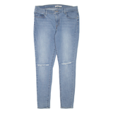 LEVI'S 710 Distressed Womens Jeans Blue Regular Skinny W32 L32