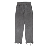 LEVI'S Womens Jeans Grey Regular Straight W24 L28