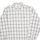 LEE COOPER Mens Shirt Grey Check Long Sleeve S