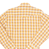 TAILOR STORES Mens Shirt Orange Check Long Sleeve L