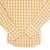 TAILOR STORES Mens Shirt Orange Check Long Sleeve L