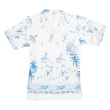 YOU SEEN Mauritius Africa Womens Hawaiian Shirt White Floral UK 12