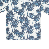 Mens Hawaiian Shirt Blue Floral S