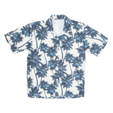 Mens Hawaiian Shirt Blue Floral S