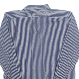 REXY Mens Shirt Blue Striped Long Sleeve L