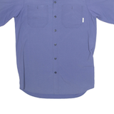 COLUMBIA Mens Plain Shirt Blue Nylon S