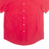 TOMMY HILFIGER Mens Plain Shirt Red M