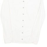 ALLSPORTS Mens Plain Shirt White Long Sleeve M