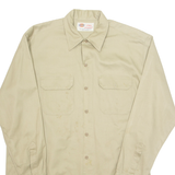DICKIES Tall Mens Worker Shirt Green Long Sleeve L