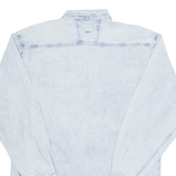CARRERA Mens Plain Shirt Blue Long Sleeve L