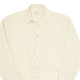 MCGREGOR Mens Plain Shirt Beige 90s Long Sleeve M