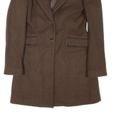Womens Overcoat Coat Brown Wool M