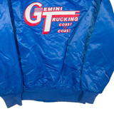 GAME Mens Bomber Jacket Blue Nylon L