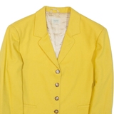 BENETTON Womens Blazer Jacket Yellow Wool M