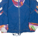 DEESSE Mens Track Jacket Blue Crazy Pattern L