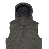 DIESEL Insulated Mens Puffer Gilet Green Hooded XL